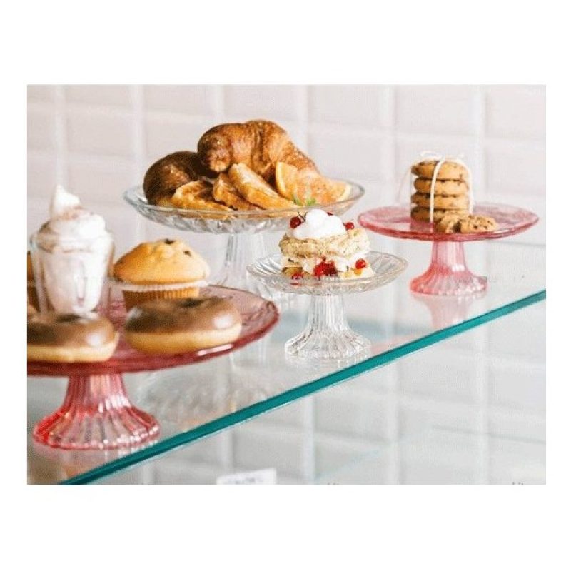 WeHome ALZATA IN VETRO CAMPANA 20 CM. PATISSERIE TORTIERA BUFFET PE...