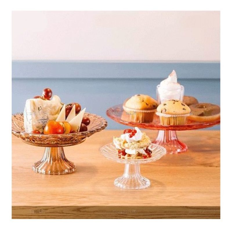 WeHome ALZATA IN VETRO CAMPANA 20 CM. PATISSERIE TORTIERA BUFFET PE...