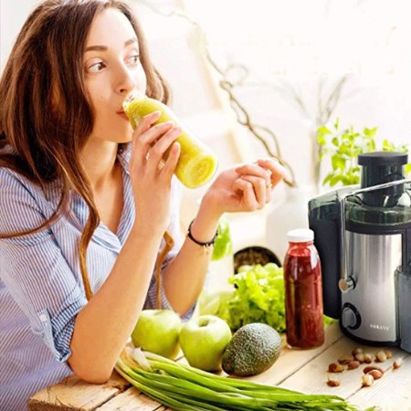 CENTRIFUGA ESTRATTORE DI SUCCO PER FRUTTA E VERDURA 500w POLPA LAME ACCIAIO