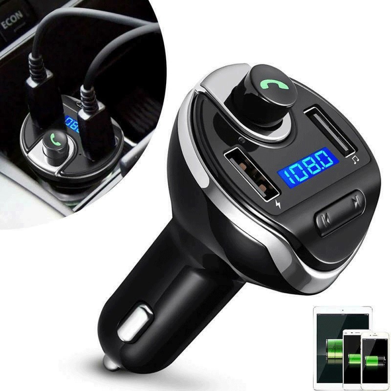 Trasmettitore Bluetooth FM Auto Doppia Porta Ricarica USB MP3 vivavoce radio