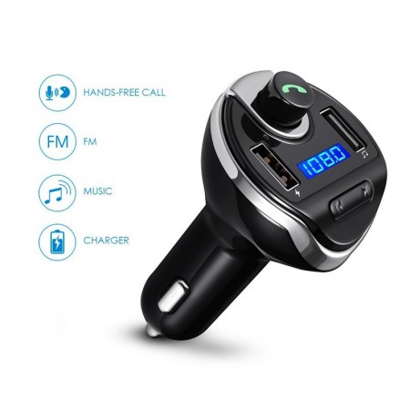 Trasmettitore Bluetooth FM Auto Doppia Porta Ricarica USB MP3 vivavoce radio