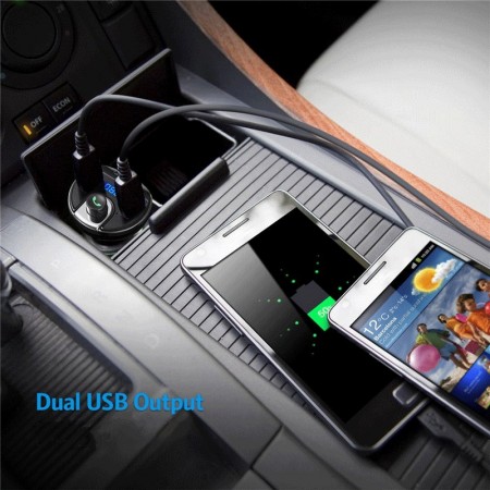 Trasmettitore Bluetooth FM Auto Doppia Porta Ricarica USB MP3 vivavoce radio