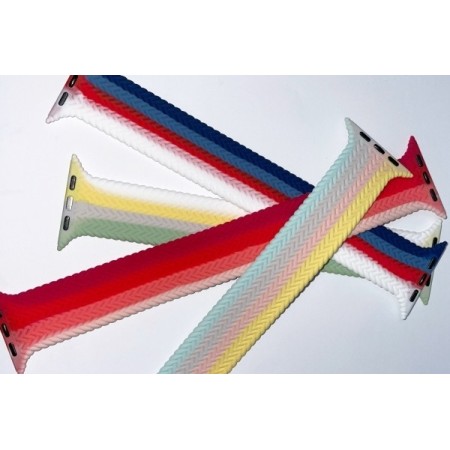 Cinturino Apple Watch 42/44 mm in silicone intrecciato elastico orologio maglia