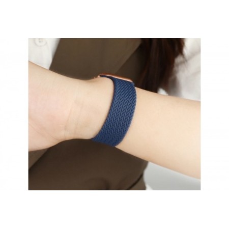 Cinturino Apple Watch 42/44 mm in silicone intrecciato elastico orologio maglia