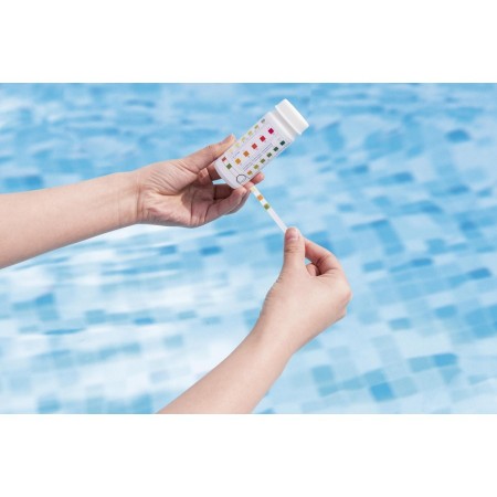 Bestway 100 strisce test 3in1 Analisi CLORO PH ALCALINITÀ ACQUA PISCINA 58142