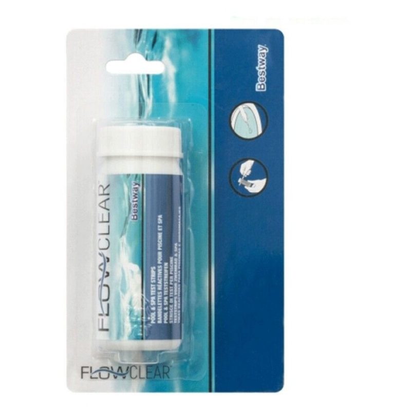 Bestway 100 strisce test 3in1 Analisi CLORO PH ALCALINITÀ ACQUA PIS...