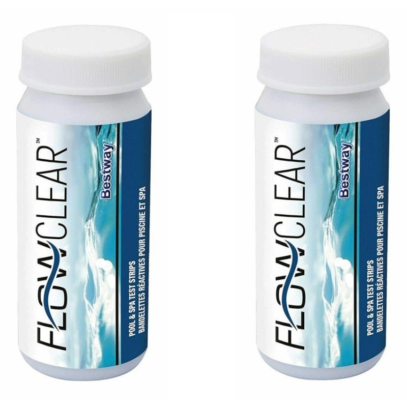 Bestway 100 strisce test 3in1 Analisi CLORO PH ALCALINITÀ ACQUA PIS...