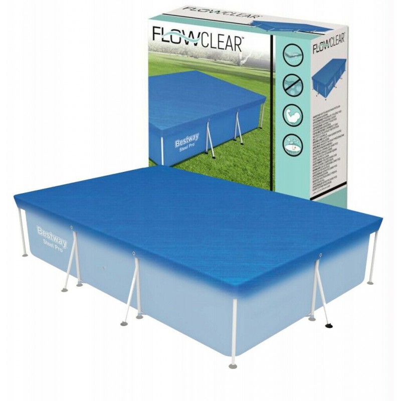 Bestway Telo Copertura per Piscina 221x150cm Fuori Terra Rettangola...