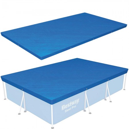 Bestway Telo Copertura per Piscina 221x150cm Fuori Terra Rettangolare Plastica
