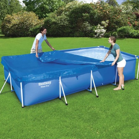 Bestway Telo Copertura per Piscina 221x150cm Fuori Terra Rettangolare Plastica