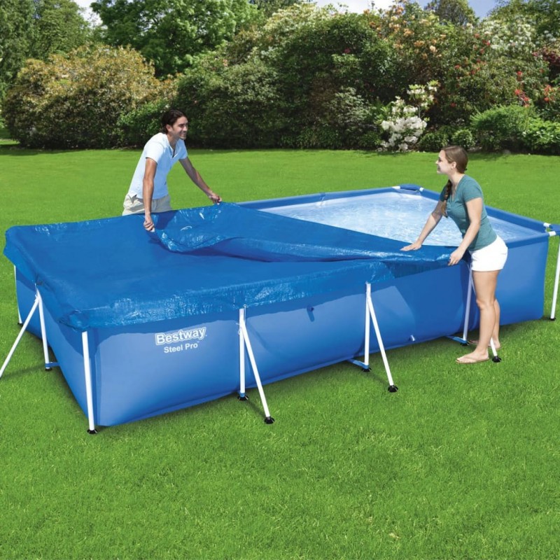 Bestway Telo Copertura per Piscina 221x150cm Fuori Terra Rettangola...