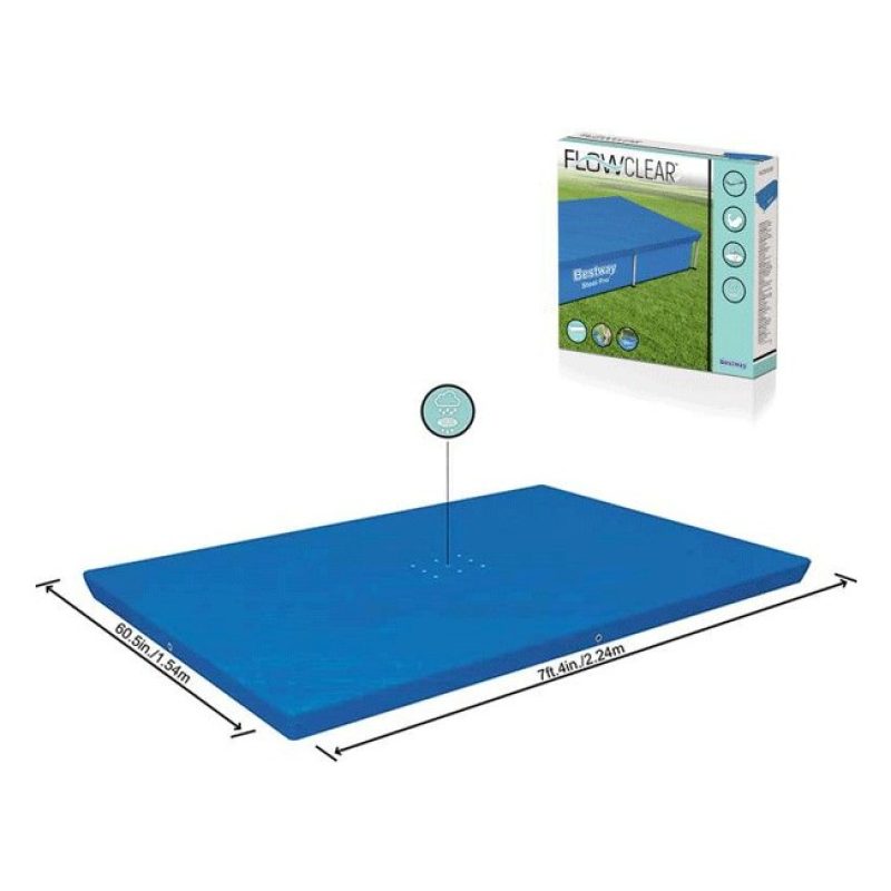 Bestway Telo Copertura per Piscina 221x150cm Fuori Terra Rettangola...