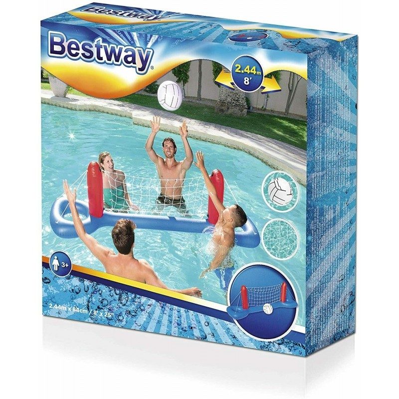 Bestway RETE VOLLEY GONFIABILE GIOCO PER PISCINA BESTWAY PALLAVOLO ...