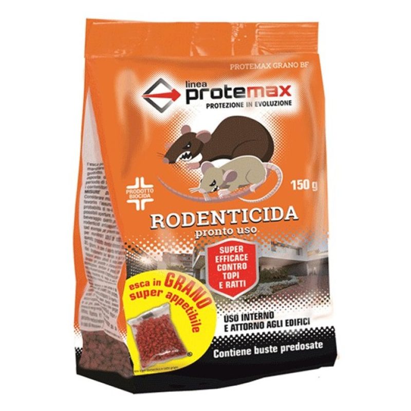 Protemax 3X PROTEMAX ESCA TOPICIDA GRANO VELENO TOPI RATTI DA 150GR...