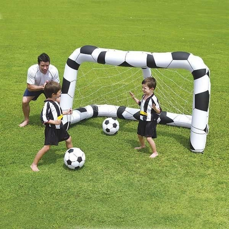 Bestway Porta da calcio Bestway gonfiabile 2 palloni gioco giardino...