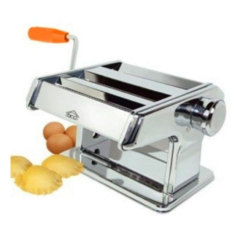Macchina manuale per pasta in acciaio con 6 spessori di sfoglia e morsetto