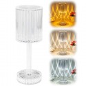 LAMPADA TAVOLO LED RICARICABILE 3 TONALITA' DI LUCE EFFETTO CRISTALLO TOUCH