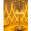 LAMPADA TAVOLO LED RICARICABILE 3 TONALITA' DI LUCE EFFETTO CRISTALLO TOUCH