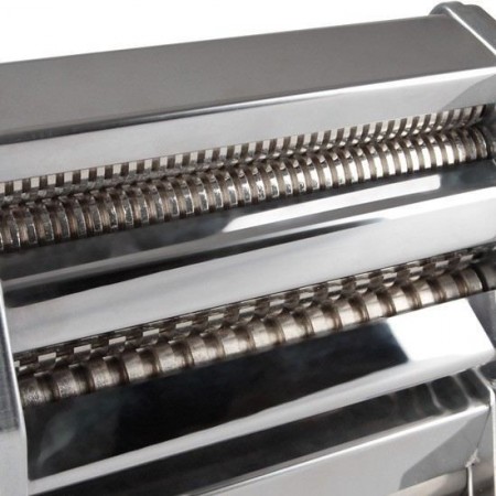 Macchina manuale per pasta in acciaio con 6 spessori di sfoglia e morsetto