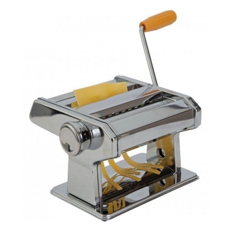 Macchina manuale per pasta in acciaio con 6 spessori di sfoglia e morsetto