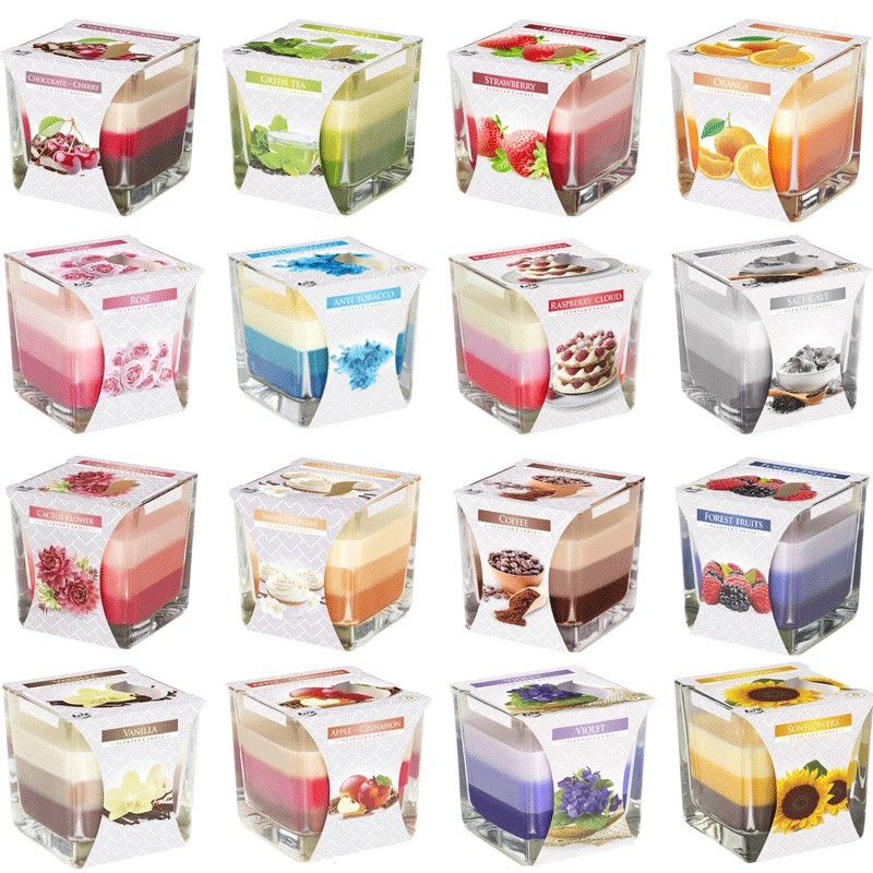 6x CANDELA PROFUMATA PER AMBIENTE CASA 32 ORE IN VETRO 170g Fragranza aromatica