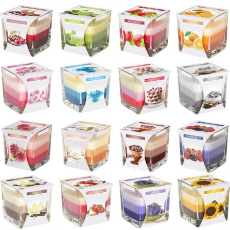 6x CANDELA PROFUMATA PER AMBIENTE CASA 32 ORE IN VETRO 170g Fragranza aromatica