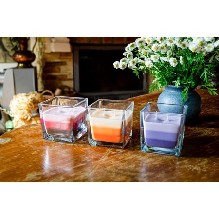 6x CANDELA PROFUMATA PER AMBIENTE CASA 32 ORE IN VETRO 170g Fragranza aromatica