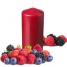 Lumar SET 12 CANDELE CANDELA LUMINI VERA CERA Frutti di Bosco ROSSO...