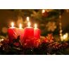 Lumar SET 12 CANDELE CANDELA LUMINI VERA CERA Frutti di Bosco ROSSO...