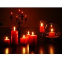 SET 12 CANDELE CANDELA LUMINI VERA CERA Frutti di Bosco ROSSO DECORAZIONE 12X6cm