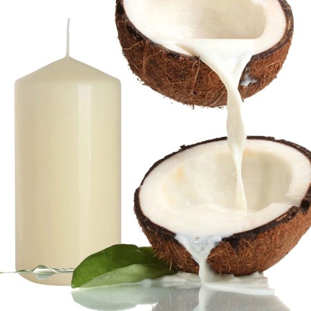 SET 12 CANDELE CANDELA LUMINI IN VERA CERA BIANCHE AL COCCO DECORAZIONE 12X6 CM