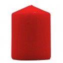SET 12 CANDELE INODORE BIANCHE ROSSE CERO MOCCOLO CANDELA DECORAZIONE 100X70 MM