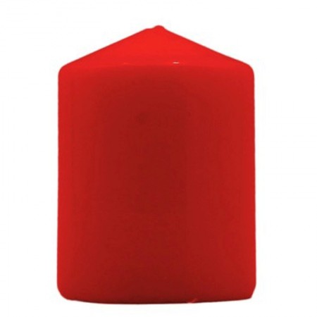 SET 12 CANDELE INODORE BIANCHE ROSSE CERO MOCCOLO CANDELA DECORAZIONE 100X70 MM