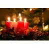 Lumar SET 12 CANDELE INODORE BIANCHE ROSSE CERO MOCCOLO CANDELA DEC...