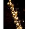 SET 12 CANDELE INODORE BIANCHE ROSSE CERO MOCCOLO CANDELA DECORAZIONE 100X70 MM