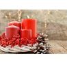 Lumar SET 12 CANDELE INODORE BIANCHE ROSSE CERO MOCCOLO CANDELA DEC...