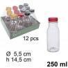 Casa y menaje Set 12 Bottiglia Succo plastica trasparente bottiglie...
