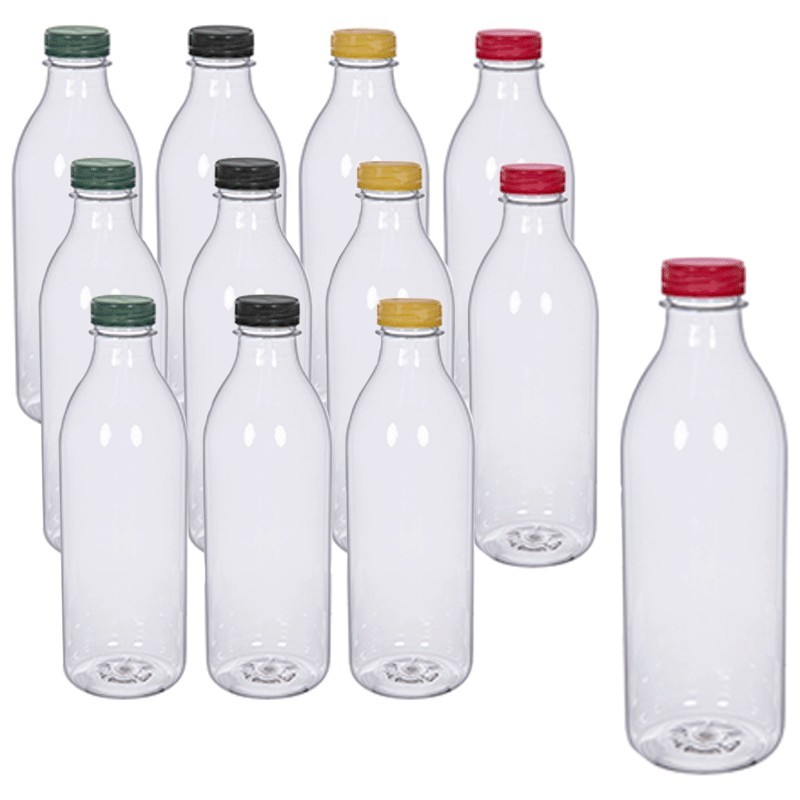 Casa y menaje Set 12 Bottiglia Succo plastica trasparente bottiglie...