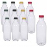 Casa y menaje Set 12 Bottiglia Succo plastica trasparente bottiglie...