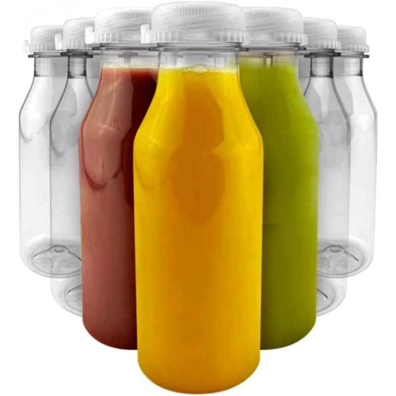 Casa y menaje Set 12 Bottiglia Succo plastica trasparente bottiglie...