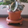 Bama SOTTOVASO con RUOTE PLASTICA colore TERRACOTTA FIORIERA PLASTI...