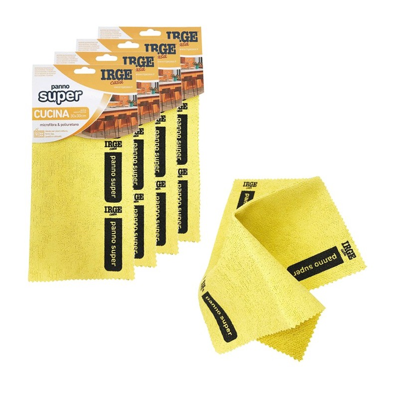 4x Panno In Microfibra 30x30cm Pulizia per Cucina Piano cottura lavelli Multiuso