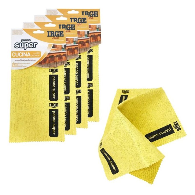 IRGE 4x Panno In Microfibra 30x30cm Pulizia per Cucina Piano cottur...