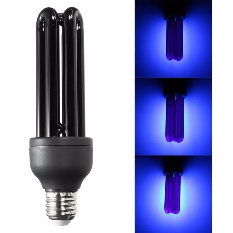 2 X Lampadina raggi UV 26 Watt E27 3U effetto fluorescente discoteca festa neon