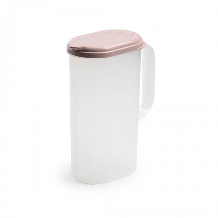 Caraffa da 2lt Brocca per Acqua, Bibite, in Plastica con Coperchio colorato casa