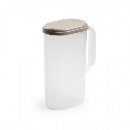 Caraffa da 2lt Brocca per Acqua, Bibite, in Plastica con Coperchio colorato casa