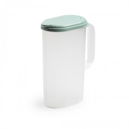 Caraffa da 2lt Brocca per Acqua, Bibite, in Plastica con Coperchio colorato casa