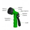 Tubo irrigazione da giardino allungabile elastico estensibile pistola multigetto 45m
