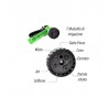 Tubo irrigazione da giardino allungabile elastico estensibile pistola multigetto 45m