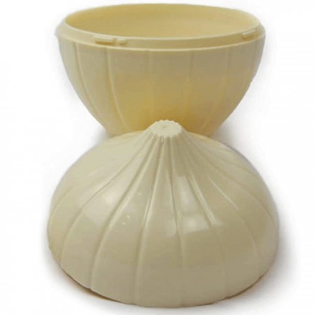 2x CONTENITORE SALVA ODORE PORTA CIPOLLA FRESCHEZZA 12x11CM PLASTICA FRIGO